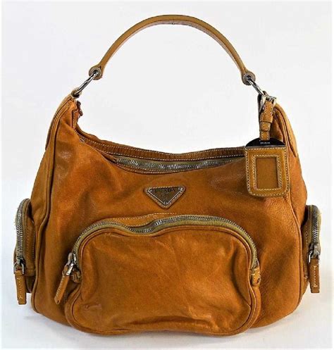 vintage Prada handbag leather